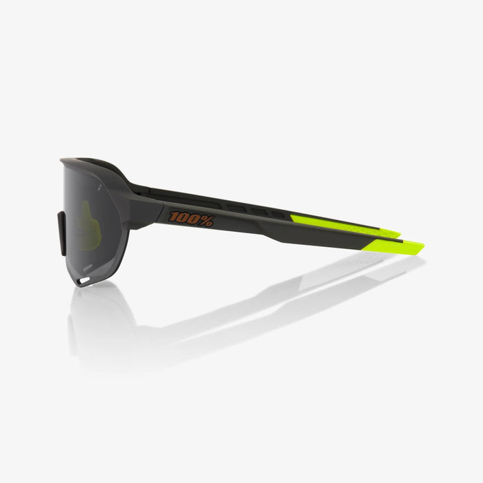 100% S2 Soft Tact Cool Grey Sunglasses, Smoke Lens