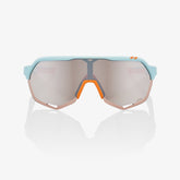 100% S2 Soft Tact Two Tone Sunglasses with Silver Mirror Lens offering UV protection and clear vision for cycling performance
