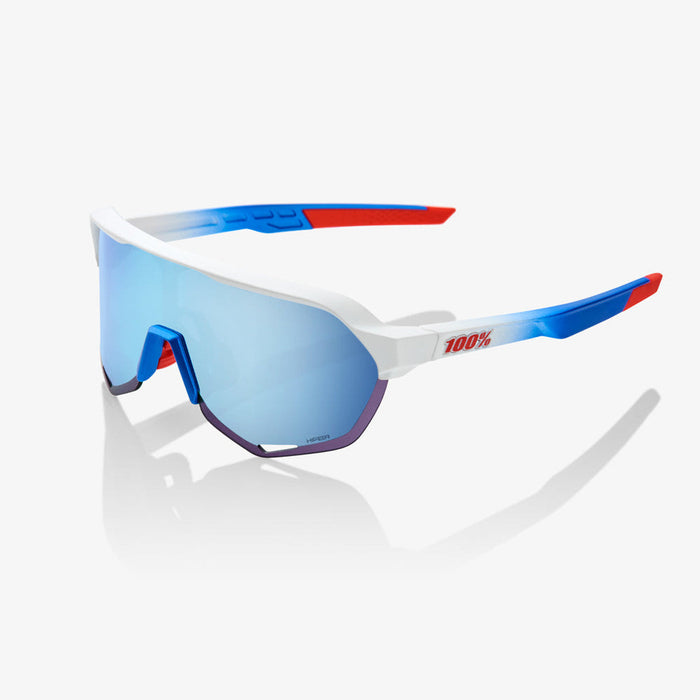 100% S2 TotalEnergies Team Matte White / Metallic Blue Sunglasses