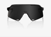 100% S3 matte and gloss black sunglasses with black mirror lens for cycling and outdoor sports