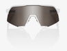 100% S3 Matte White Cycling Sunglasses - Hyper Silver Mirror Lens