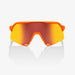 100% S3 Neon Orange Sunglasses, Red Multilayer Mirror + Clear Lens