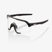 100% S3 Soft Tact Black Cycling Sunglasses - Soft Gold Mirror + Clear Lens