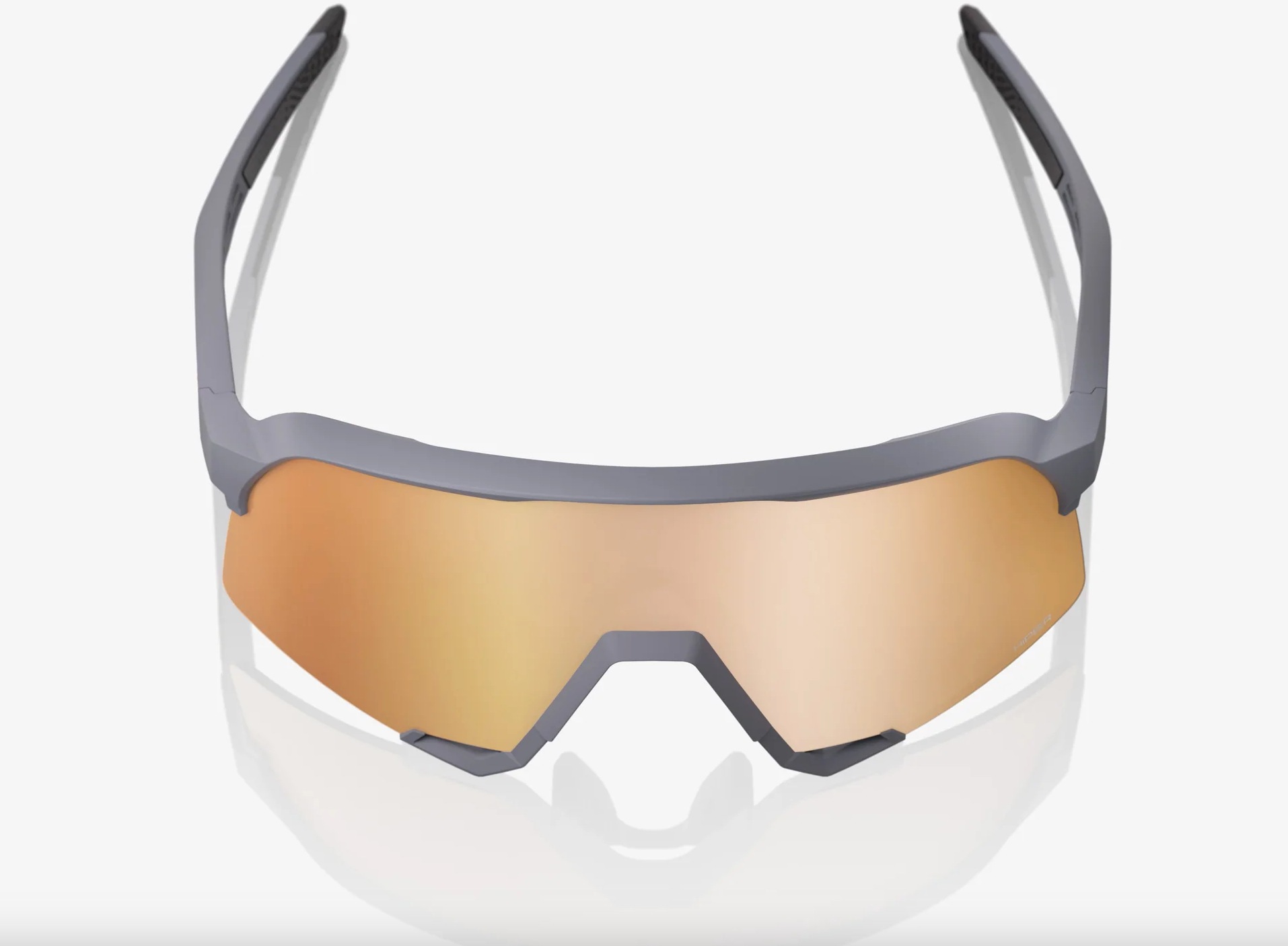 100% S3 soft tact grey sunglasses with HiPER copper mirror lens for professional cycling performance
