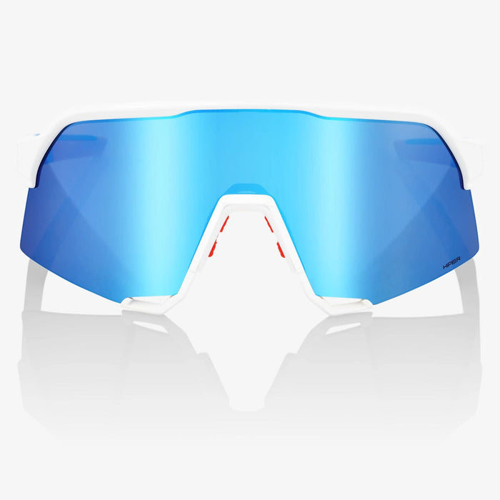 100% S3 TotalEnergies Team Matte White / Metallic Blue Sunglasses