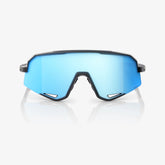 100% Slendale Matte Black sunglasses with HiPER Blue Multilayer Mirror lens for cycling