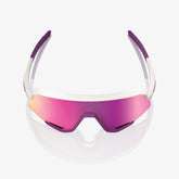 100% Slendale Matte Chalk cycling sunglasses with Purple Mirror Lens – UV400 protective performance eyewear for cyclists