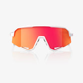 100% Slendale Matte White Sunglasses HiPER Red Multilayer Mirror Lens cycling eyewear