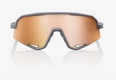 100% Slendale soft tact grey sunglasses with HiPER copper mirror lens for cycling and outdoor performance