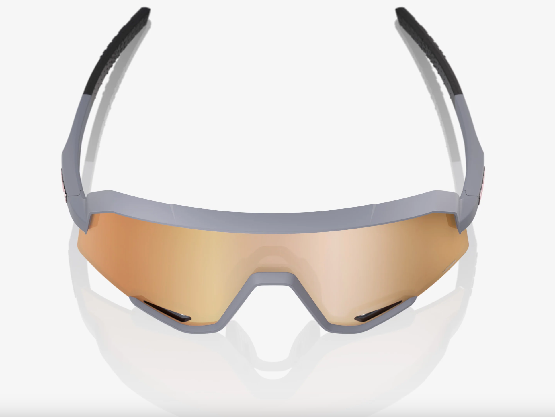 100% Slendale soft tact grey sunglasses with HiPER copper mirror lens for cycling and outdoor performance