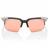 100% Speedcoupe Soft Tact Stone Grey HiPER Coral Lens cycling sunglasses