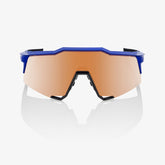 100% Speedcraft Gloss Cobalt Blue Sunglasses with Copper Mirror Lens providing UV protection contrast and clear vision for cycling performance
