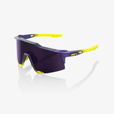 100% Speedcraft Matte Metallic Digital Brights Sunglasses with Dark Purple Lens providing UV protection and high-clarity vision