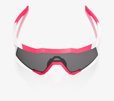 100% Speedcraft Puddy Pink White sunglasses with smoke lens for professional cycling performance