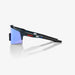 100% Speedcraft SL Black Holographic Sunglasses, HiPER Blue Multilayer Lens