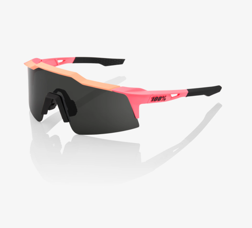 100% Speedcraft SL Matte Washed Out Neon Pink Sunglasses, Smoke Lens
