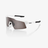 100% Speedcraft SL Matte White Sunglasses HiPER Silver Lens lightweight performance cycling eyewear
