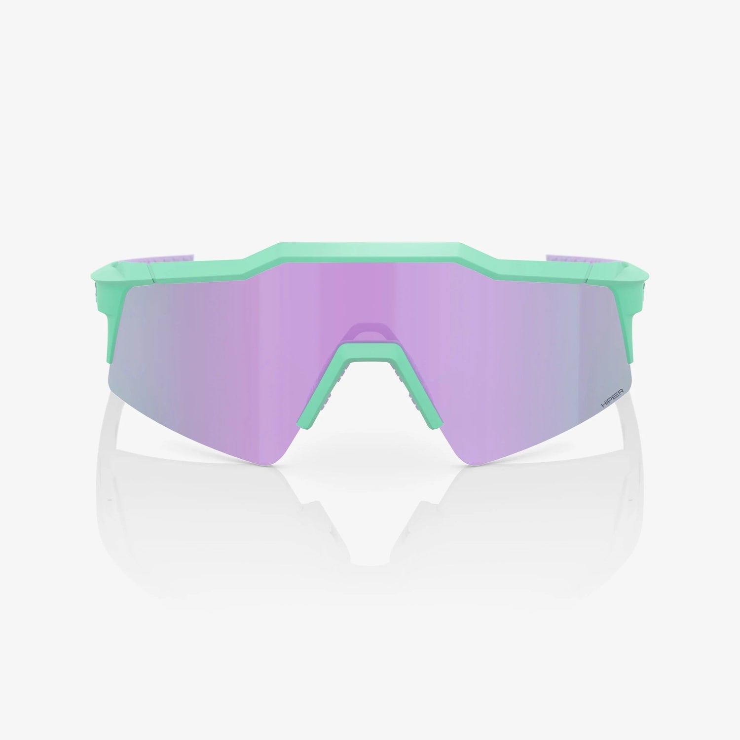 100% Speedcraft SL Soft Tact Mint Sunglasses Lavender Mirror Lens cycling eyewear