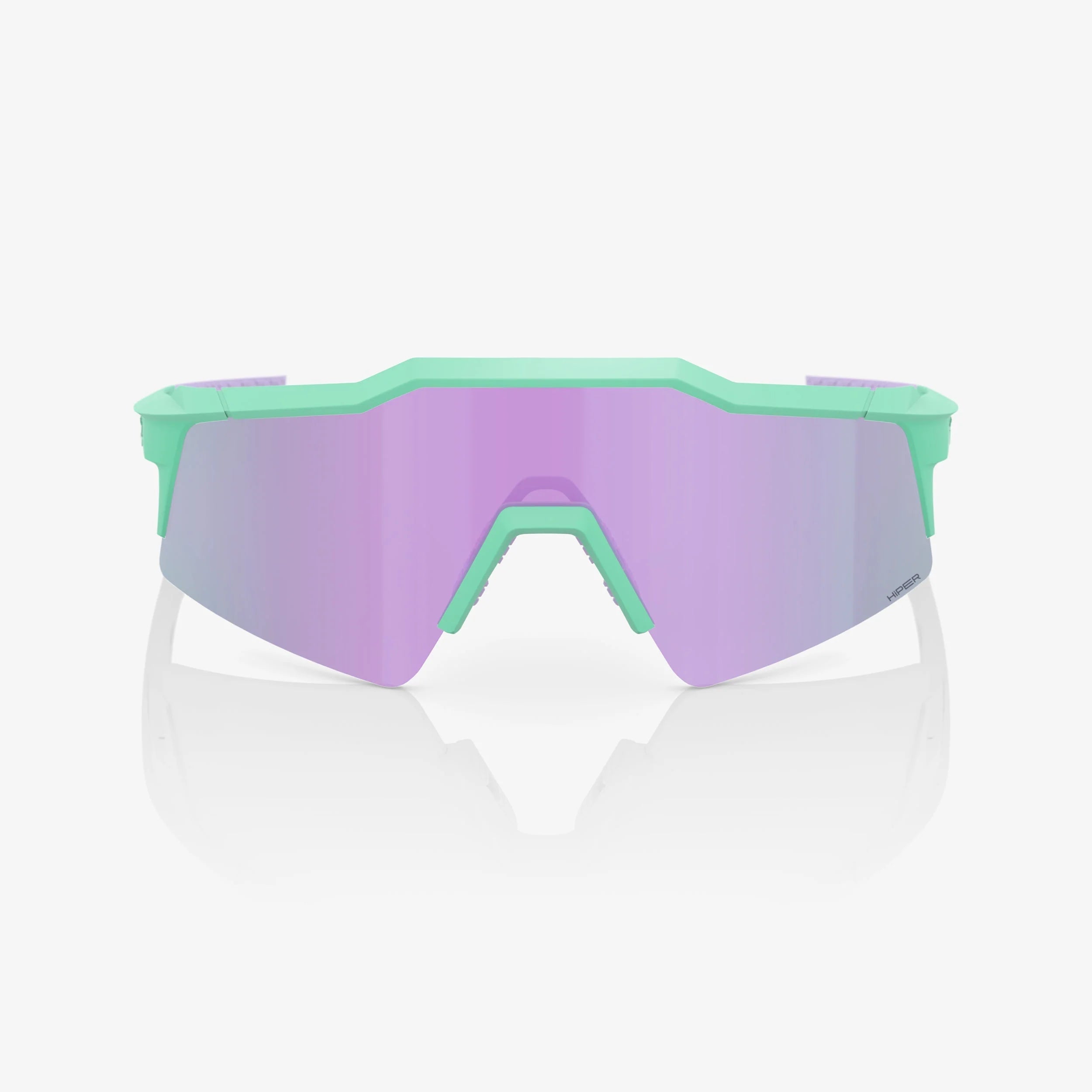 100% Speedcraft SL Soft Tact Mint Sunglasses Lavender Mirror Lens cycling eyewear