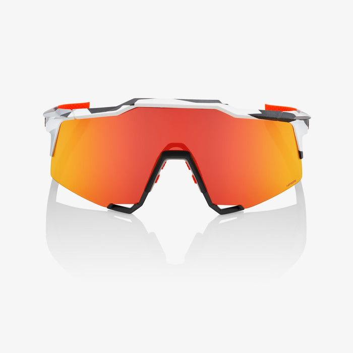 100% Speedcraft Soft Tact Grey Camo Sunglasses, Red Multilayer Mirror