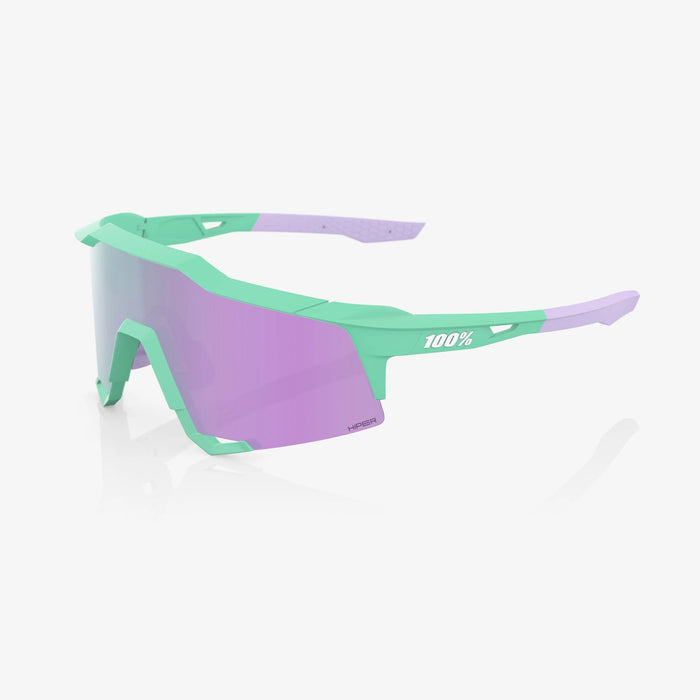 100% Speedcraft Soft Tact Mint Cycling Sunglasses, Hiper Lavender Mirror
