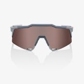 100% Speedcraft Soft Tact Stone Grey Sunglasses with HiPER Crimson Silver Mirror Lens providing contrast clarity and UV protection