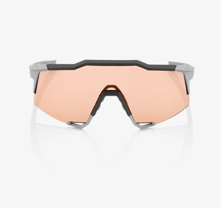 100% Speedcraft Soft Tact Stone Grey Sunglasses - HiPER Coral