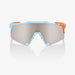 100% Speedcraft Soft Tact Two Tone Sunglasses, Silver Mirror