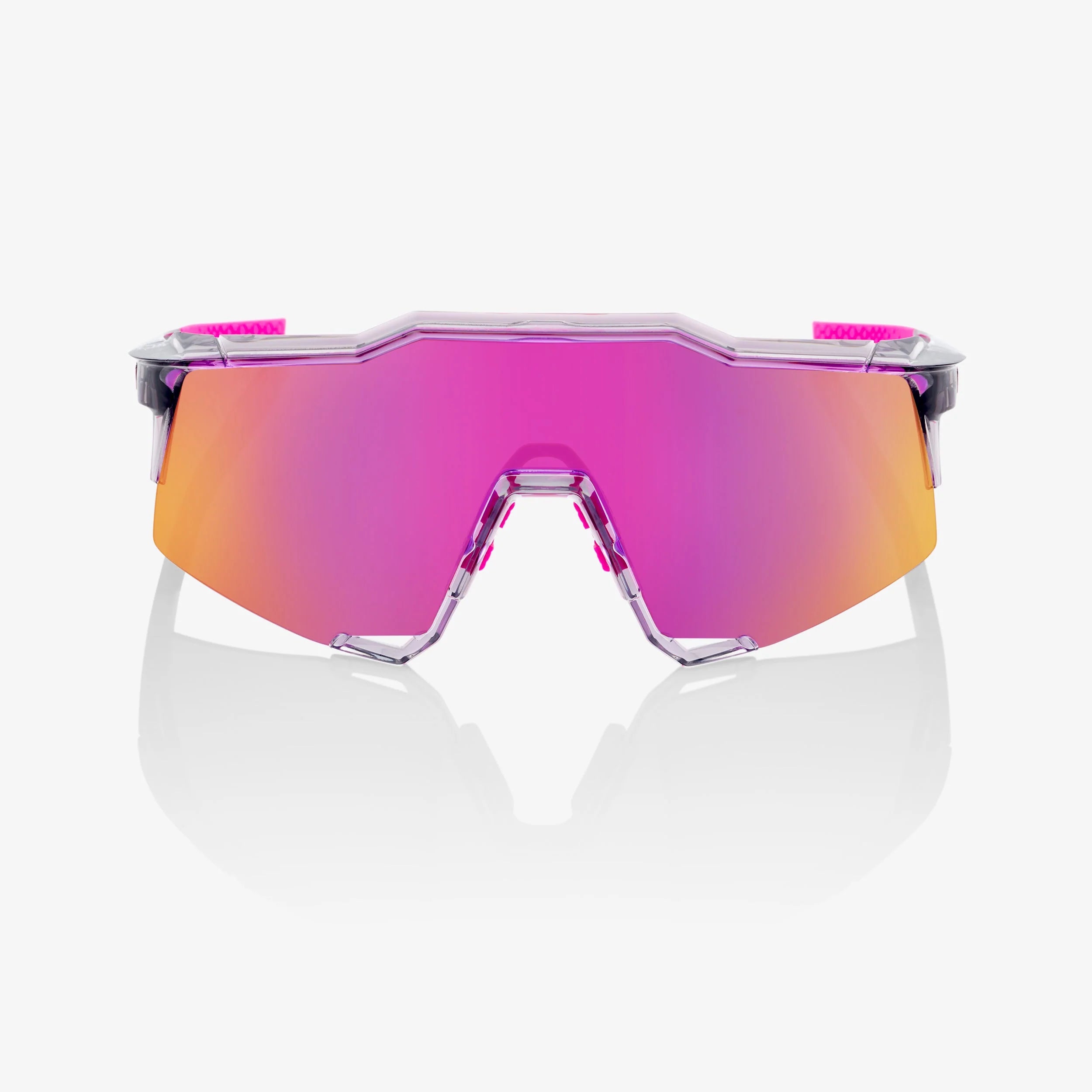 100% Speedcraft Tokyo Night sunglasses with Purple Multilayer Mirror lens for cycling