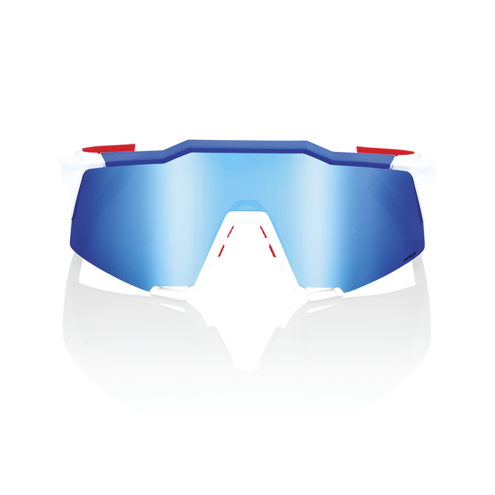 100% Speedcraft TotalEnergies Team Matte White / Metallic Blue Sunglasses