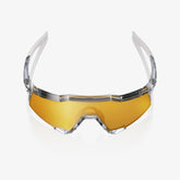 100% Speedcraft Translucent Grey cycling sunglasses with Flash Gold Mirror Lens – UV400 protective performance eyewear for cyclists
