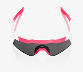 100% Speedcraft XS Puddy Pink White sunglasses with smoke lens for cycling and outdoor performance