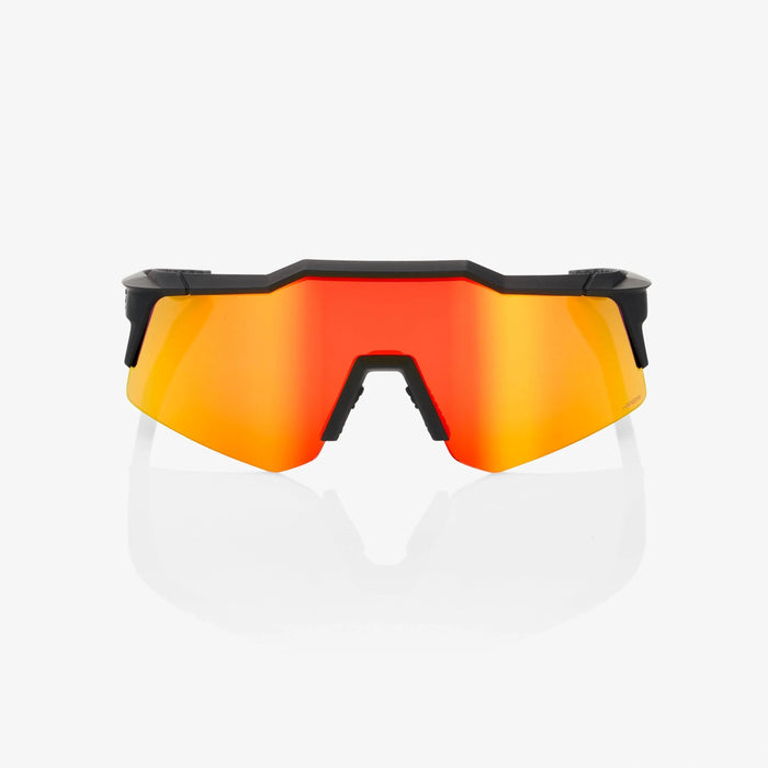 100% Speedcraft XS Soft Tact Black Sunglasses, HiPER Red Multilayer Lens