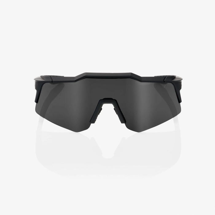 100% Speedcraft XS Soft Tact Black Sunglasses, HiPER Smoke Lens