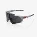 100% Speedtrap Soft Tact Stone Grey Sunglasses, Smoke Lens + Clear Lens