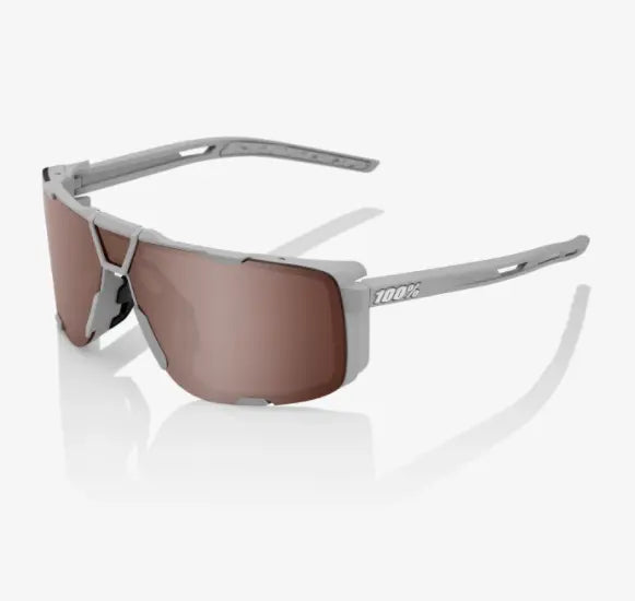 100% Eastcraft Soft Tact Cool Grey sunglasses Crimson Silver Mirror lens UV protective performance eyewear