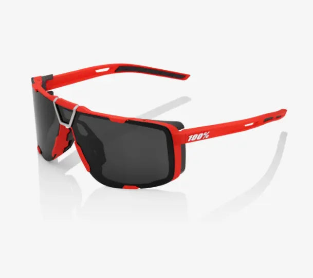 100% Eastcraft Soft Tact Red sunglasses Black Mirror lens UV protective performance cycling eyewear