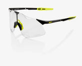 100% Hypercraft Gloss Black Cycling Sunglasses with photochromic lens – ultralight performance eyewear for cyclists