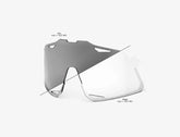 100% Hypercraft replacement lens lightweight UV-protective optics for cycling sunglasses