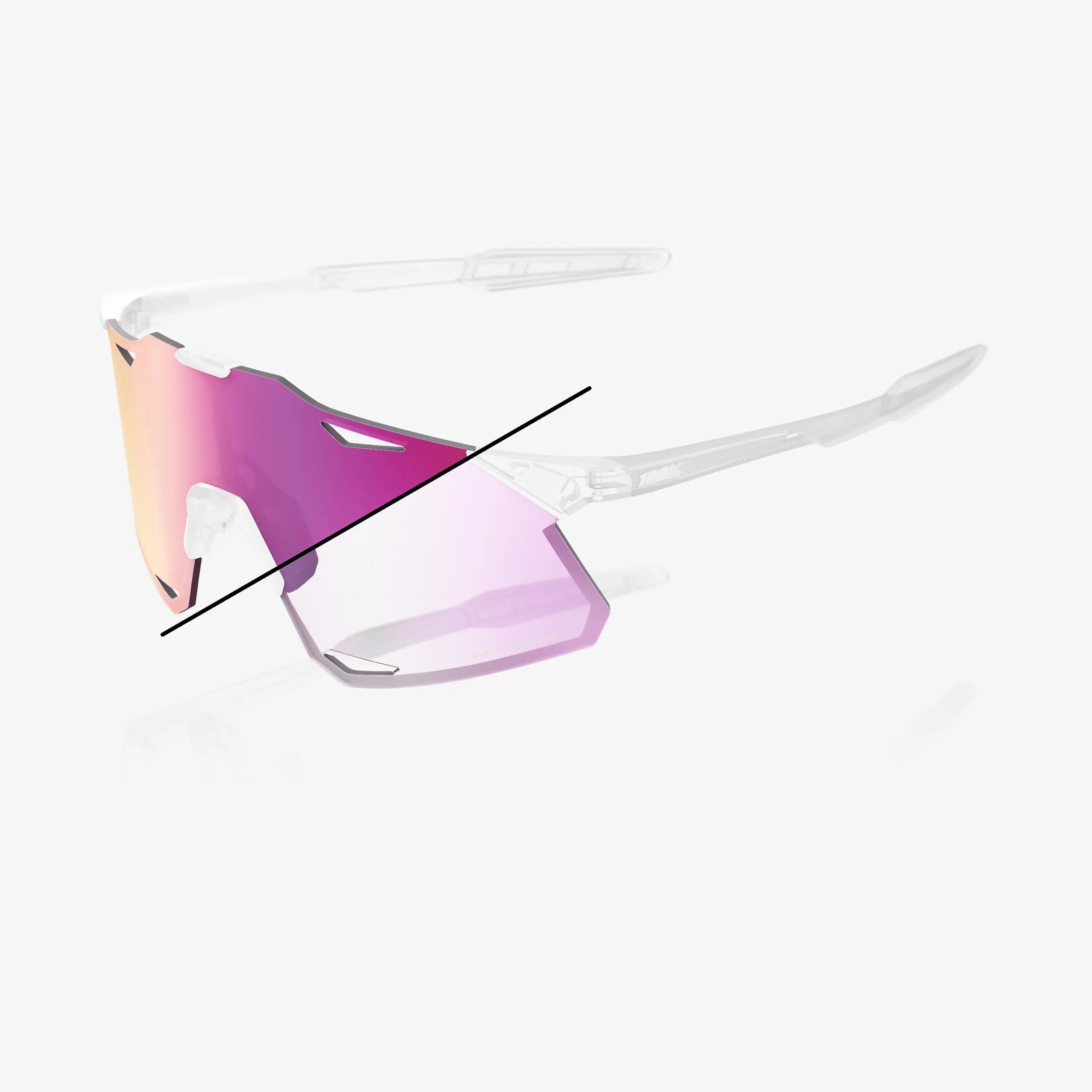 100% Hypercraft replacement lens lightweight UV-protective optics for cycling sunglasses