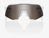 100% S3 matte white cycling sunglasses with Hyper Silver Mirror lens performance road and gravel eyewear