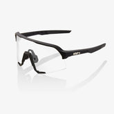 100% S3 Soft Tact Black cycling sunglasses with Soft Gold Mirror and Clear lenses