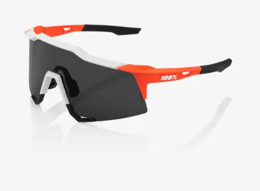 100% Speedcraft Soft Tact Oxyfire sunglasses with smoke and clear interchangeable lenses performance cycling eyewear