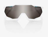 100% Speedtrap SE BORA hansgrohe team white cycling sunglasses with silver mirror lens high performance aerodynamic eyewear