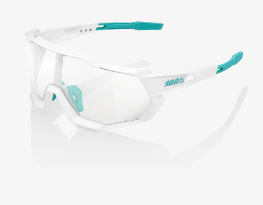 100% Speedtrap SE BORA hansgrohe team white cycling sunglasses with silver mirror lens high performance aerodynamic eyewear