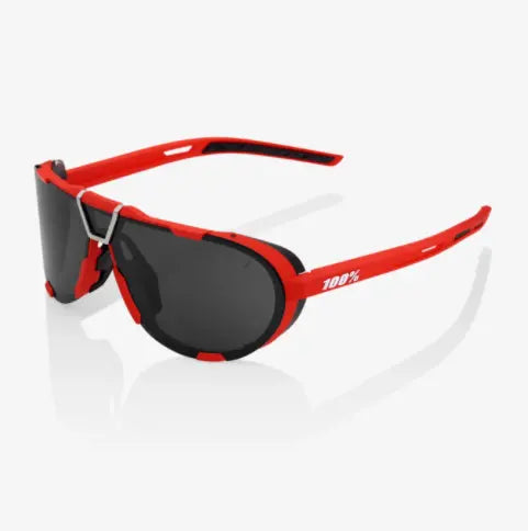 100% Westcraft Soft Tact Red sunglasses Black Mirror lens UV protection performance cycling eyewear