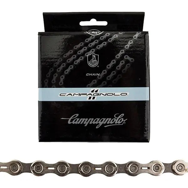 Campagnolo 11-speed chain for smooth and precise road bike drivetrain performance