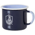 Campagnolo blue aluminum coffee cup featuring classic cycling-inspired design