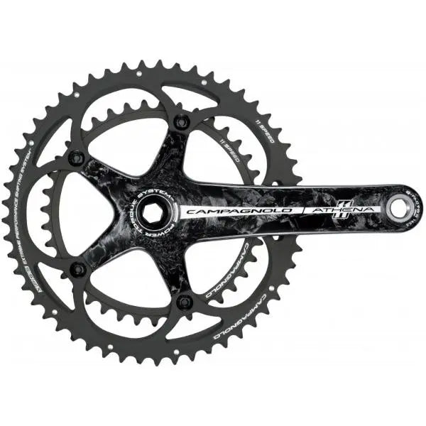 Campagnolo Athena 11-Speed Carbon Crankset 53-39T – lightweight stiff carbon chainset for road bikes