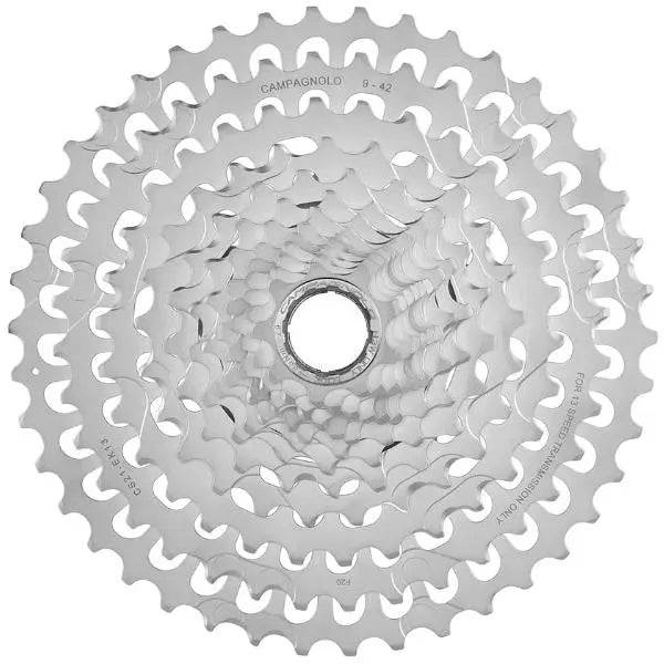 Campagnolo EKAR 13-speed cassette in various sizes for gravel and road bikes